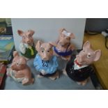 Five Natwest Piggybanks