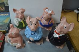 Five Natwest Piggybanks