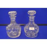 Pair of Cut Glass Decanters