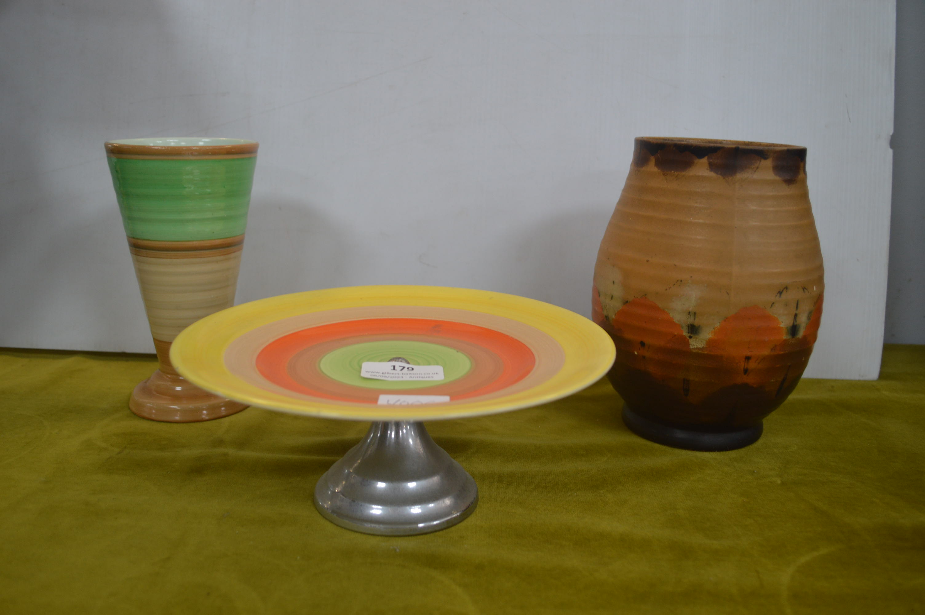 Shelley Vase, Deco Cake Stand and Vase - Image 2 of 3