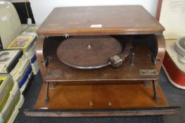 Plus-a-Gram Broadcaster 1930's Bakelite & Wood Portable Record Player