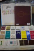 Two Stamp Albums and a Collection of Matchbook Cov