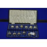 Cased Set of Six Silver Teaspoons Hallmarked Birmingham 1951 ~144g