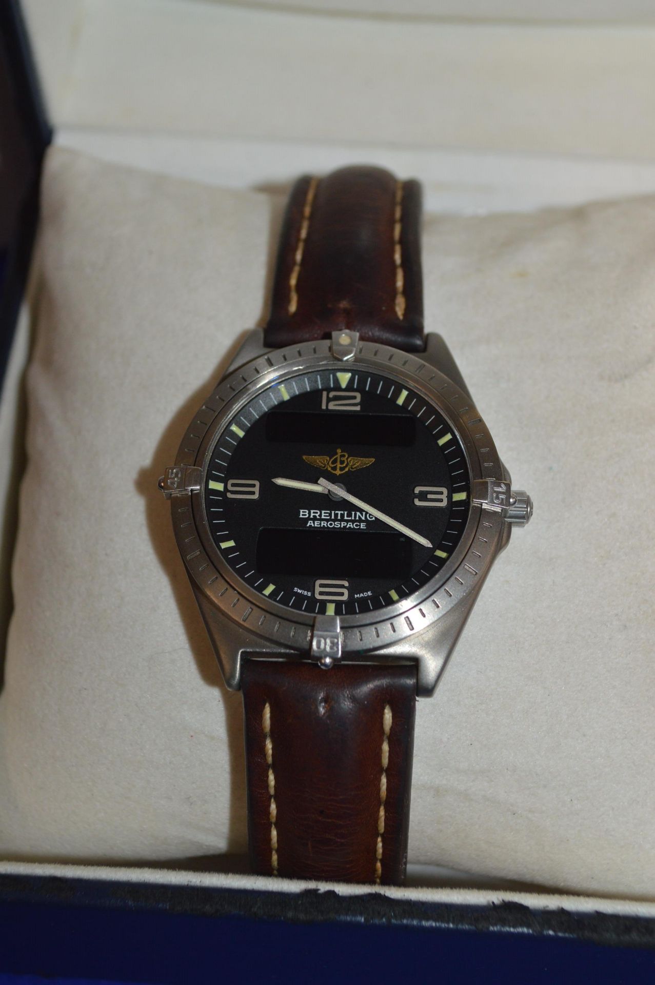 Breitling Aerospace Model: E56061 Gents Titanium Watch on Brown Leather Strap - Image 4 of 9