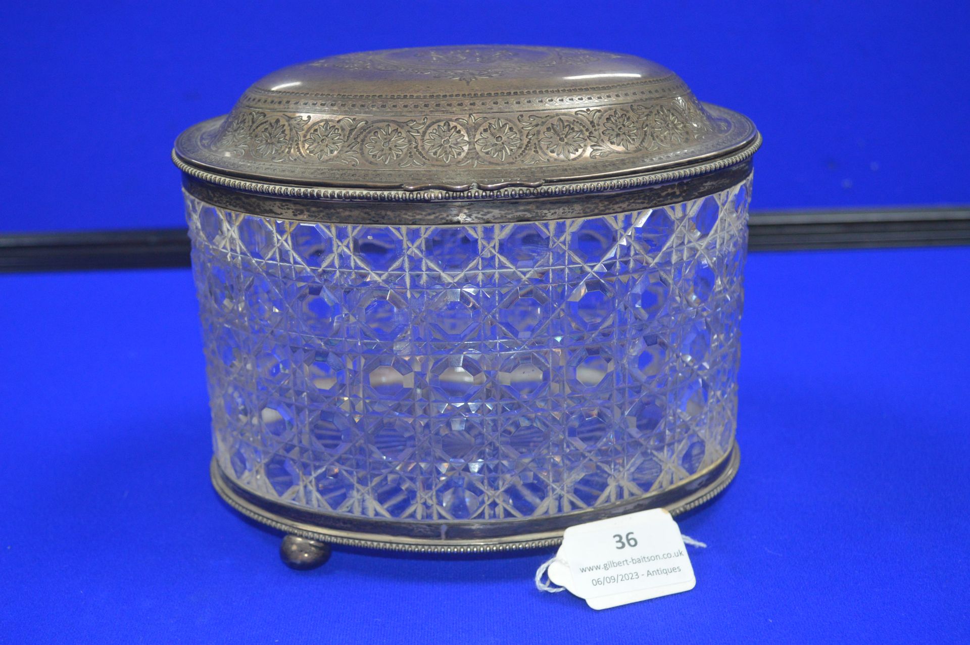 Silver Cut Glass Wedding Casket Hallmarked London 1878 - Image 2 of 6