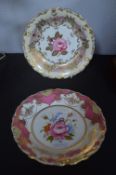 Two Shelley Painted Floral Dishes