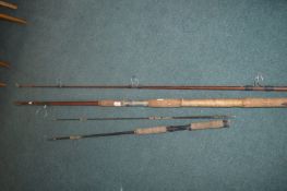 Two Unmarked Two Section Fishing Rods