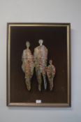 Metallic Effect Abstract Wall Sculpture (unsigned)