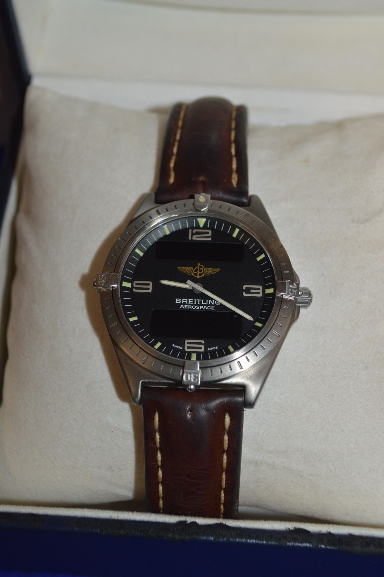 Breitling Aerospace Model: E56061 Gents Titanium Watch on Brown Leather Strap - Image 3 of 9