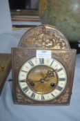 Enameled Brass Clock Face and Mechanism