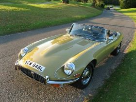 Jaguar E-Type 5.3L V12 Series 3 Roadster, Reg. May 1973; 4 Speed Manual; 3 previous owners; extensiv