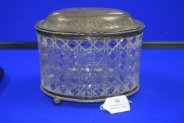 Silver Cut Glass Wedding Casket Hallmarked London 1878