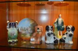 Victorian and Later Pottery Including Decorative Flatbacks, Spaniels, etc.