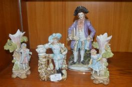 Victorian Staffordshire Spill Vases etc.