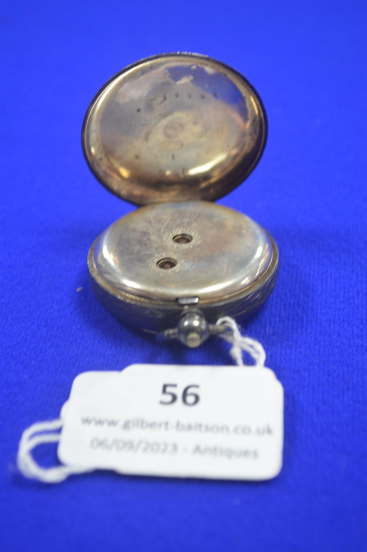 Ladies 935 Britannia Silver Pocket Watch - Image 2 of 3