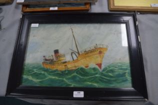 Oil on Board Study of Hull Trawler H455 "Lorella"