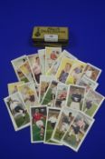 Vintage Tin Containing Twenty-Eight Chix Football Bubblegum Cards From The 1950's