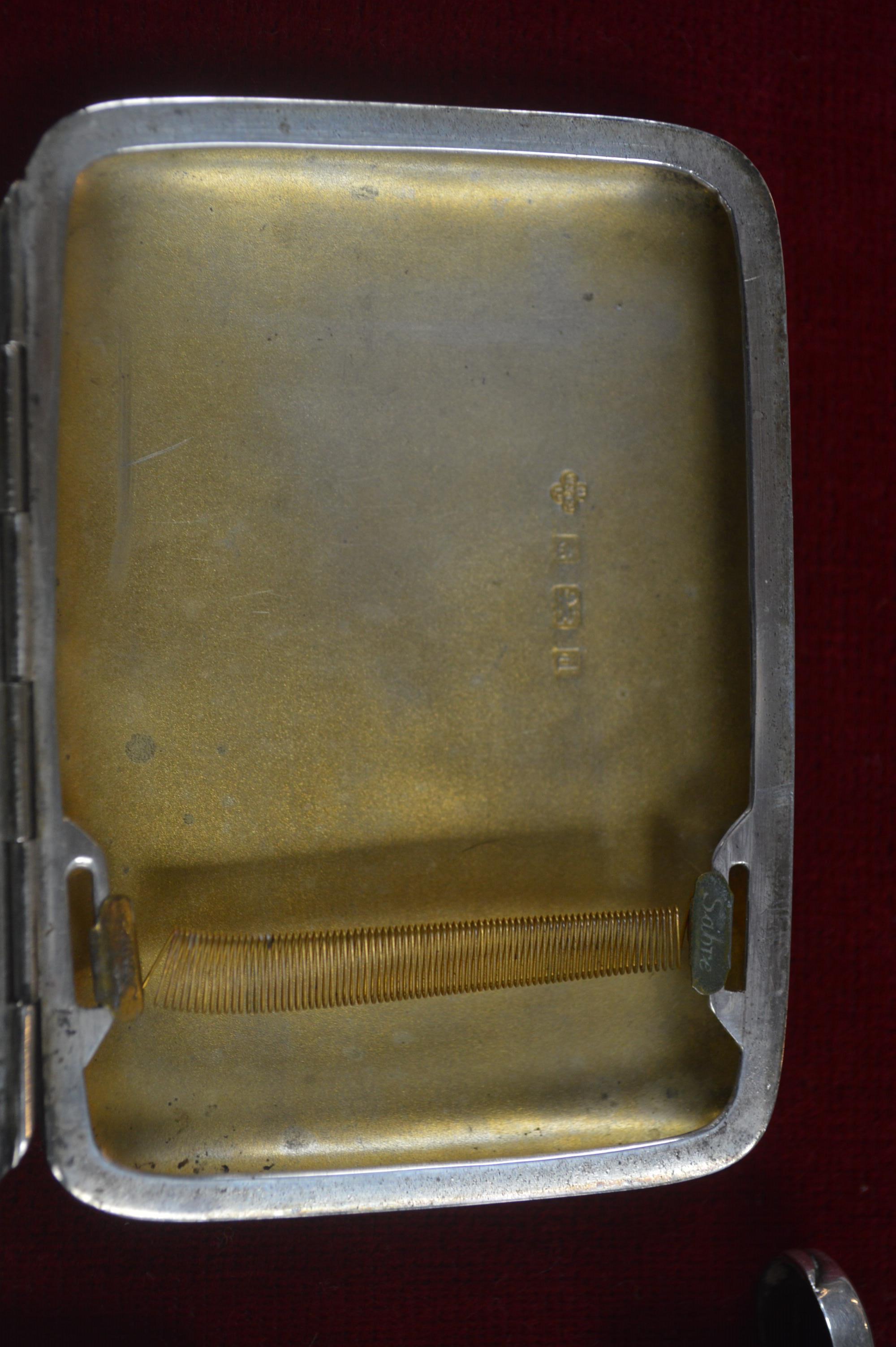 Silver Smoking Set Comprising Cigarette Case, Vest - Image 2 of 4