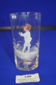 Mary Gregory Clear Glass Beaker