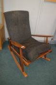 Retro Rosewood Rocking Chair by Scadart (requires