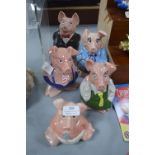 Five Natwest Piggybanks