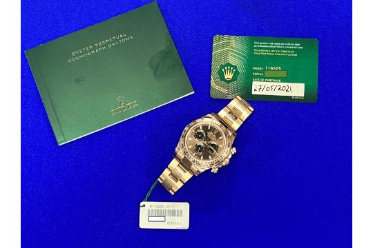 Rolex Daytona 2021 Model: 116505 - Rose Gold - Chocolate Dial - Image 2 of 4