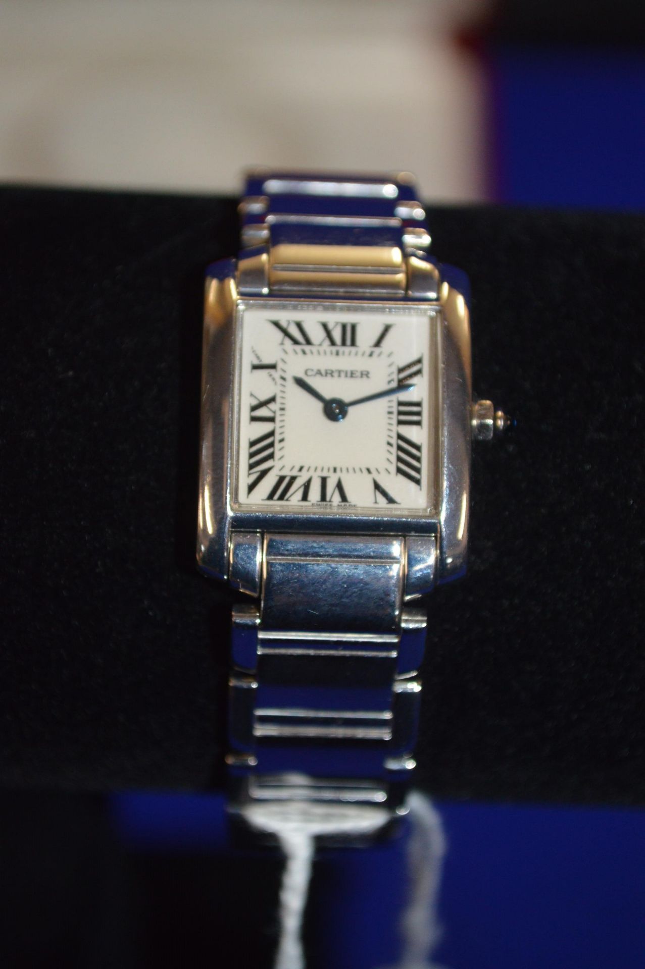 Cartier Tank Francaise Ladies 18ct White Gold 75.0GM Watch & Bracelet Model: 2403 - Image 3 of 6