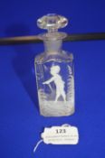Mary Gregory Stoppered Bottle - Child with Butterflies