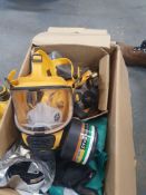 * full face respirators with spare cartridges, gloves and steel toe cap wellies