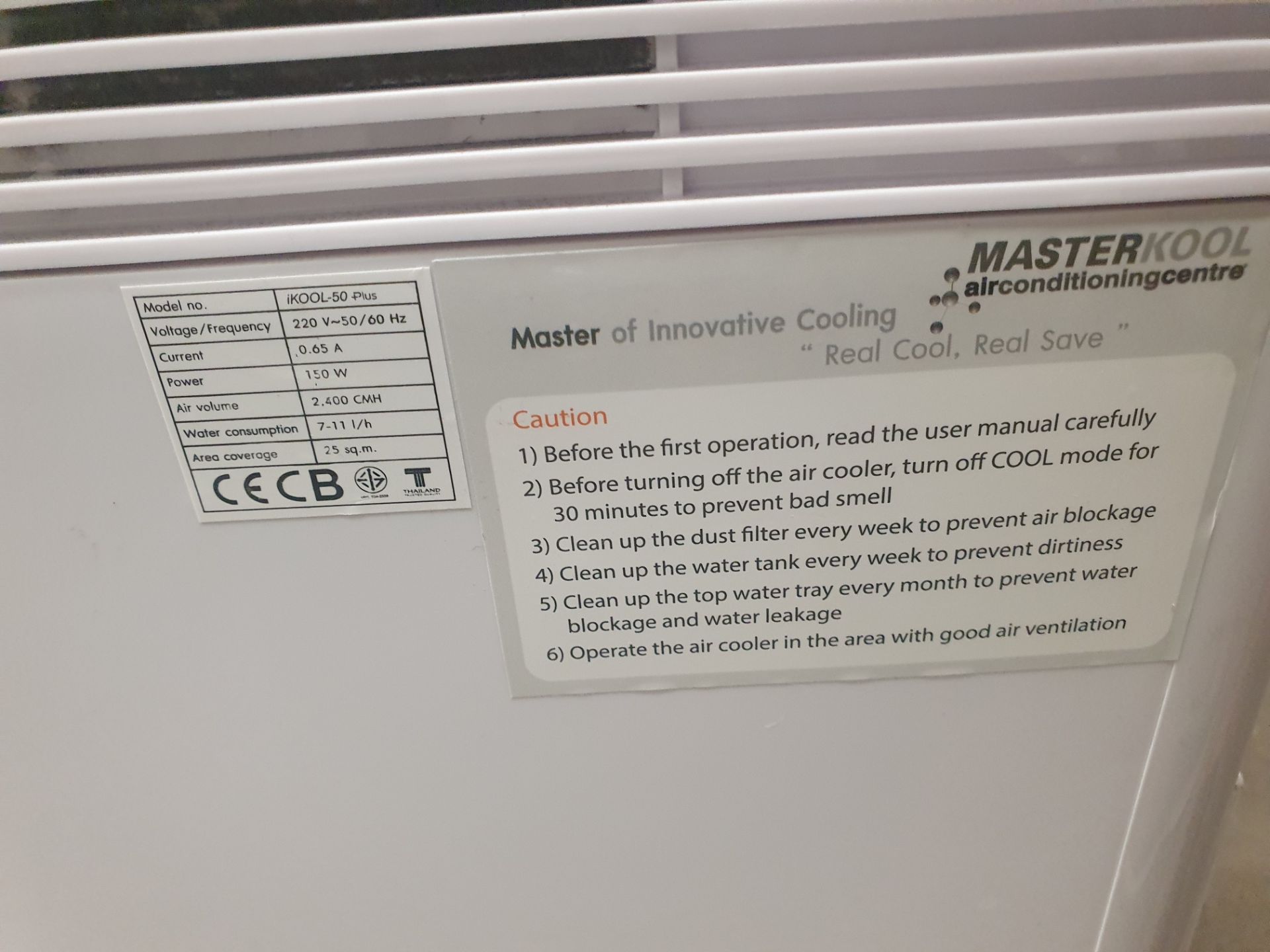 * Masterkool ikool-50plus air conditioning centre - evoporative cooler - Image 3 of 3