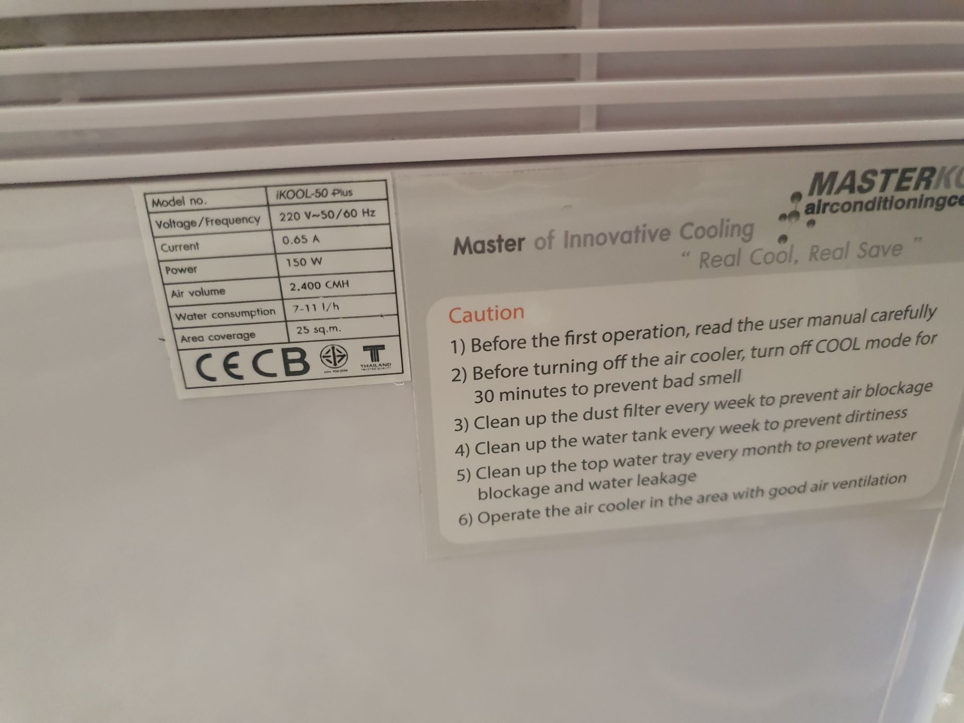 * Masterkool ikool-50plus air conditioning centre - evoporative cooler - Image 2 of 2