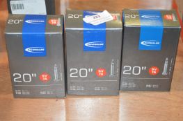 *Three Boxes of Two Schwalbe SV7A 20” Inner Tubes with Valves