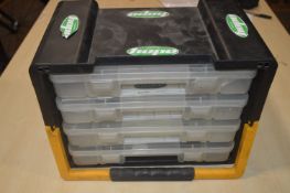 *Hope Four Case Organiser and Contents of Assorted Bicycle Parts Including Brake Spares, Hope