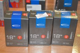 *Three Boxes of Schwalbe 18” SV5a Inner Tubes