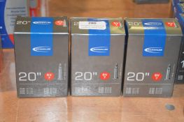 *Three Boxes of Schwalbe SV7 20” Inner Tubes with Valves