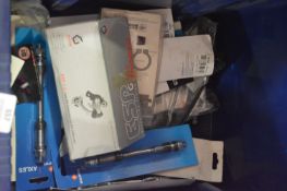 *Box of Various Bike Parts Including Derailers, Steam, etc.