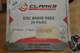 *Clarke Workshop Disc Brake Pads ~25 Pairs