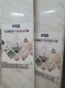 * 3 x packs Grosfillex Element Premium 3D wall cladding - Volakas Marble (3 x 260cm x 50cm - 3.9m
