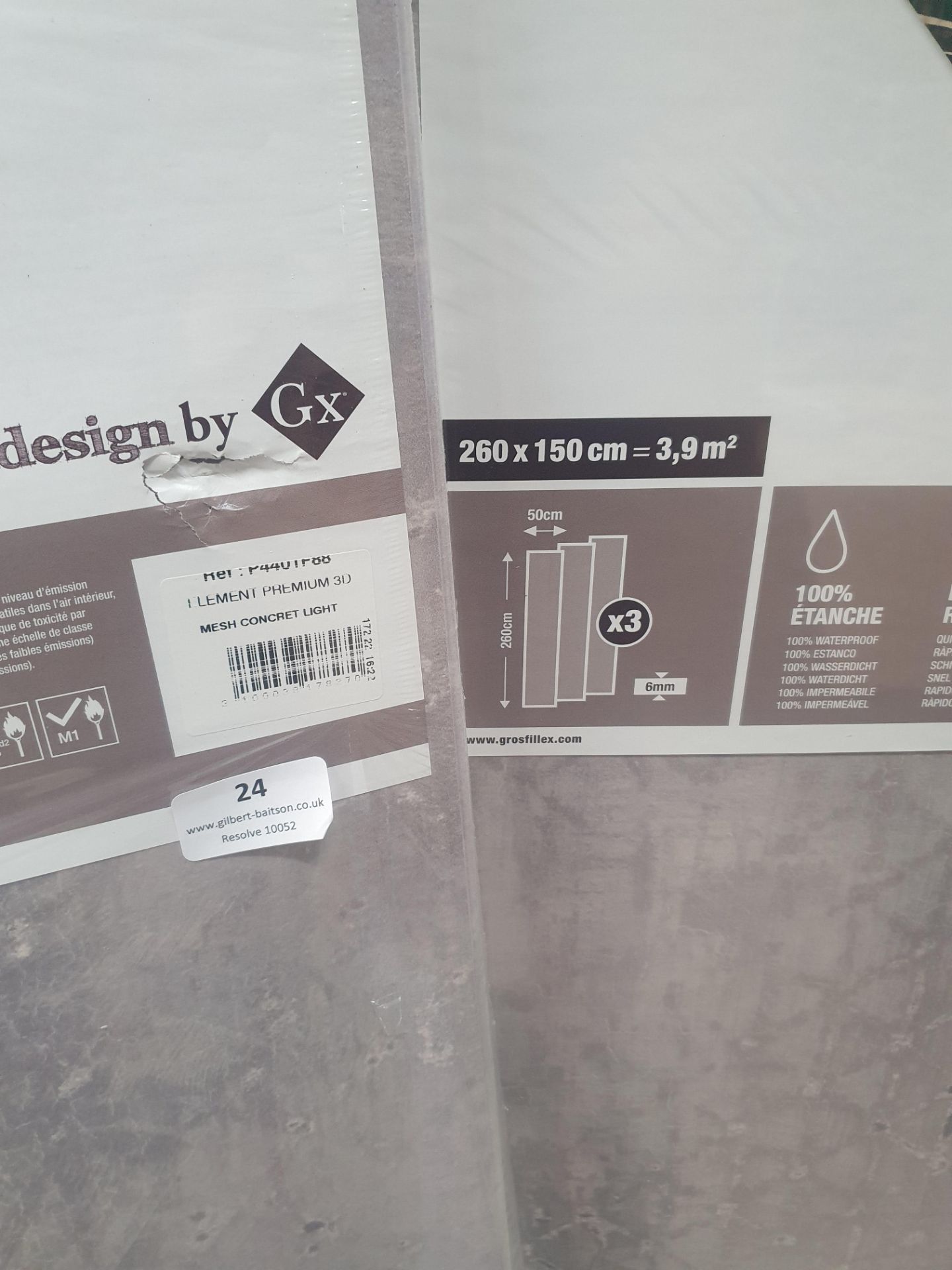 * 2 x packs Grosfillex Element Premium 3D wall cladding - Mesh Concrete Light (3 x 260cm x 50cm - - Bild 2 aus 2