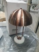 * copper and marble table lamp