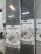 * 8 x packs Grosfillex Element Premium 3D wall cladding - Ardoise Noire (3 x 260cm x 50cm - 3.9m