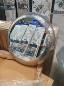 * round wall mirror in pewter RRP £260
