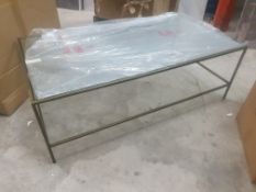* Burton coffee table in bronze with glass top - 1150w x 600d x 430h