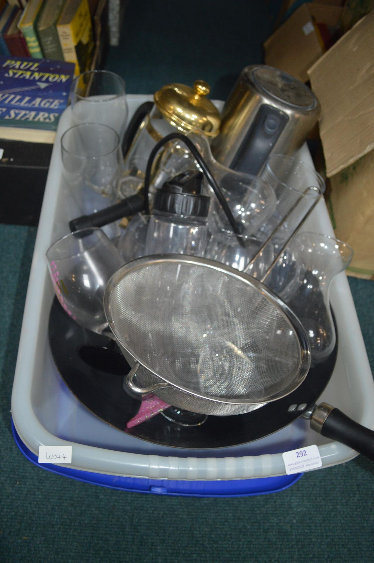 Storage Box Containing Kitchenware, Kettles, Wok,