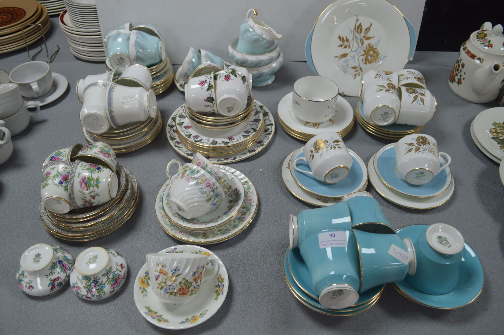Assorted Aynsley Cups, Saucers, Plates, etc.