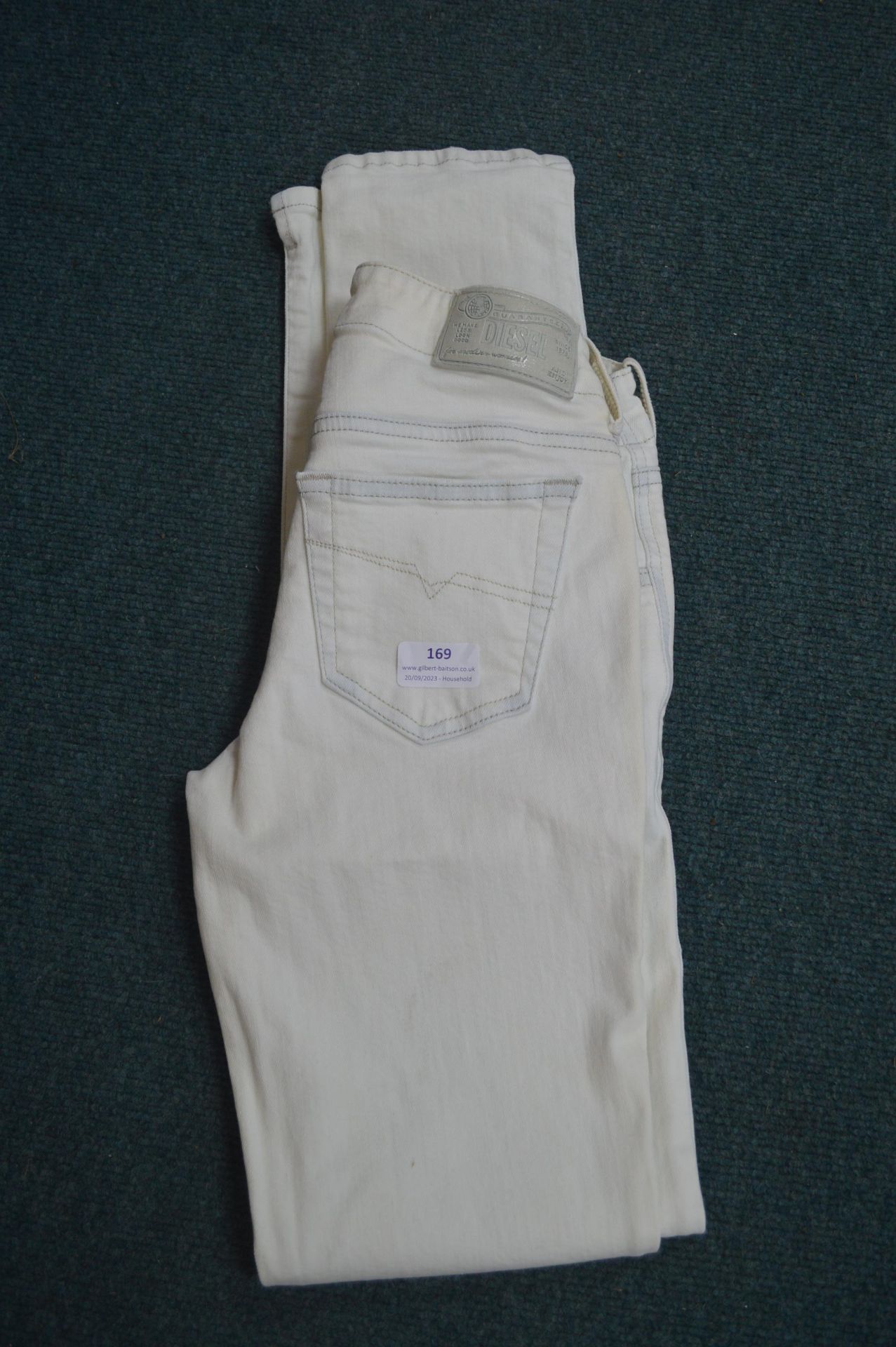 Diesel White Super Slim Skinny Stretch Waist Jeans - Image 2 of 2