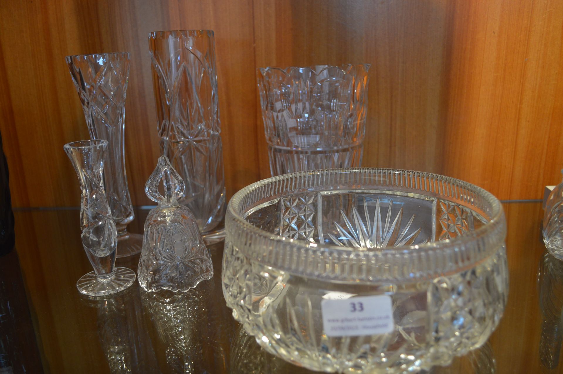 Cut Glass Lead Crystal Bowl and Vases etc.