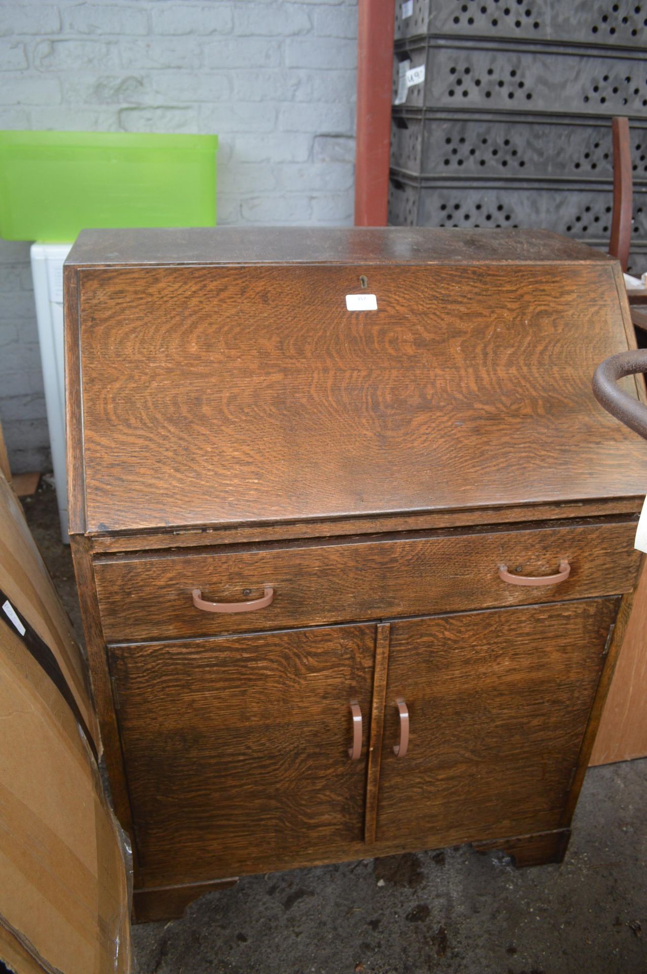 1930's Oak Bureau - Image 2 of 3