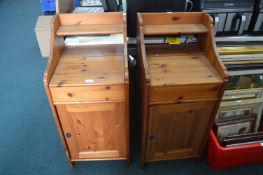 Two Pine Bedside Cabinets
