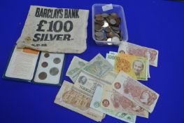 Assorted Banknotes and Coinage